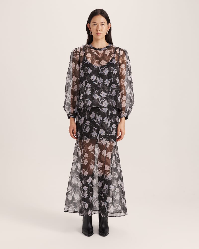 Primrose Silk Organza Top in MULTI