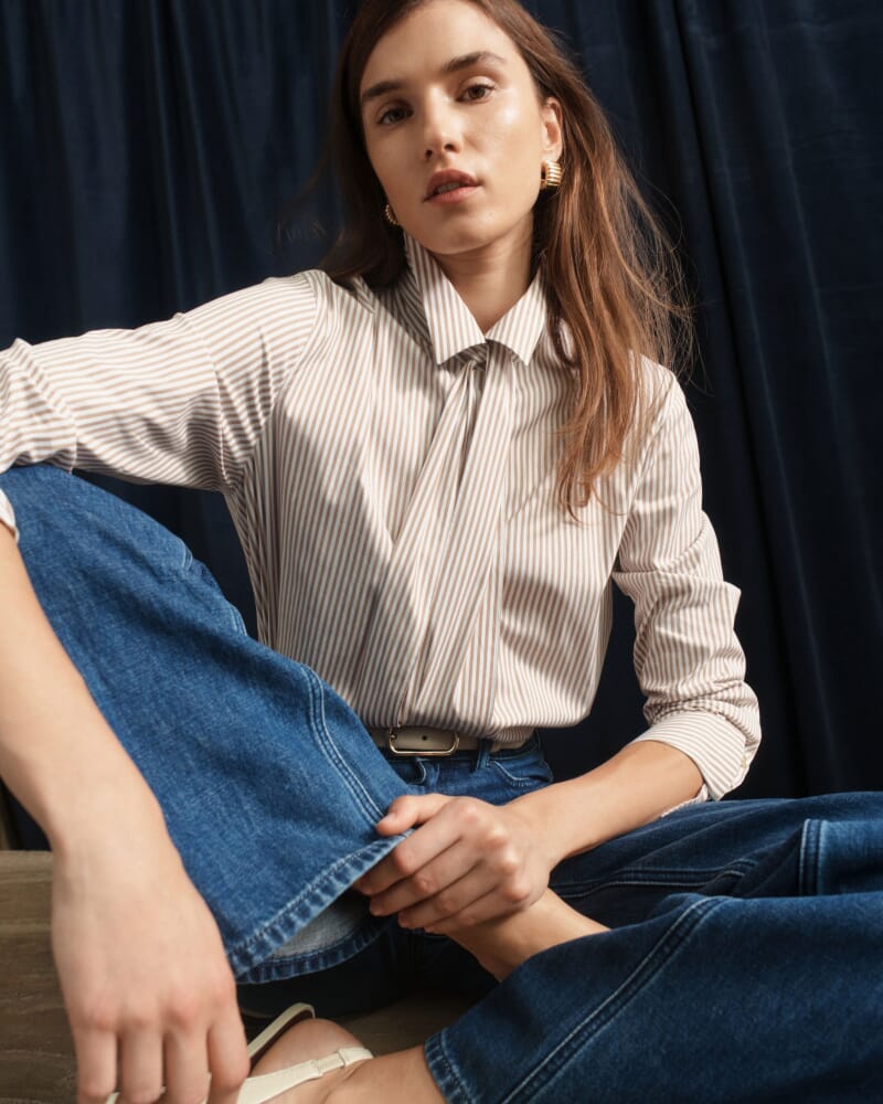 Totti Tie Stripe Shirt in MULTI