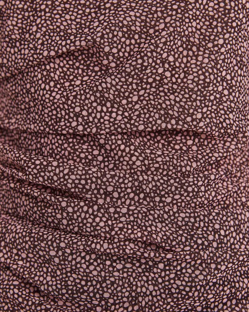 Ohio High Neck Long Sleeve Mesh Top in MULTI