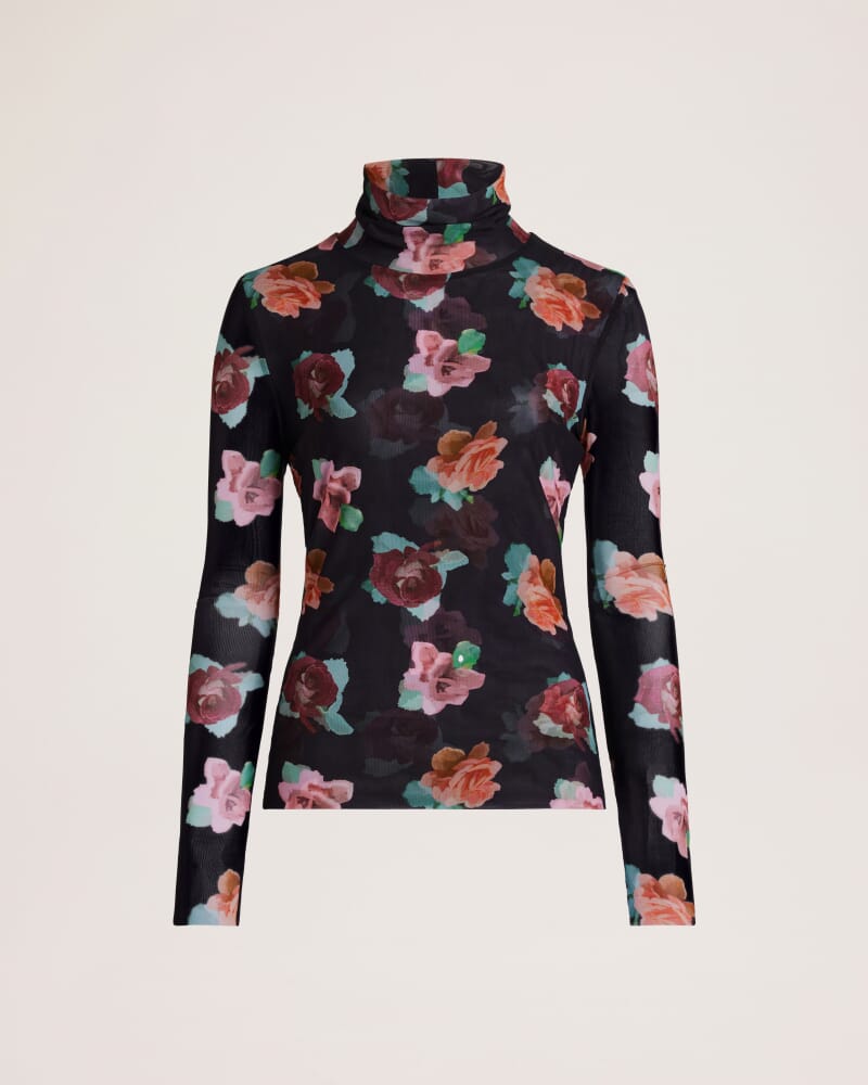 Bettina Long Sleeve Mesh Top in MULTI