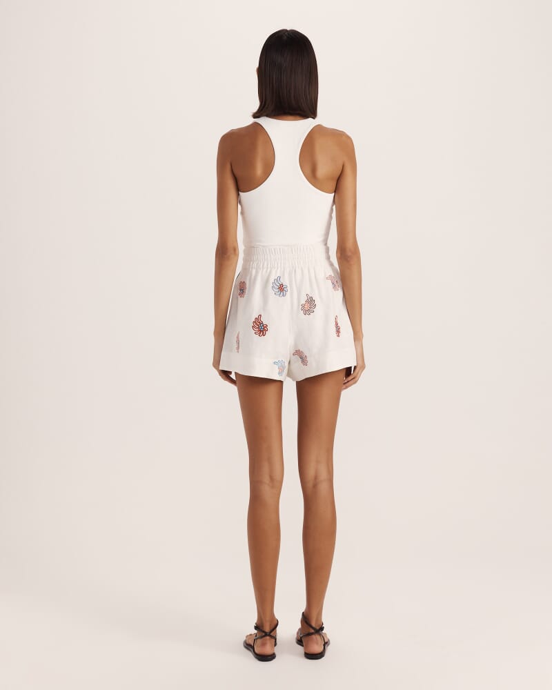 Parker Racer Tank in ALABASTER