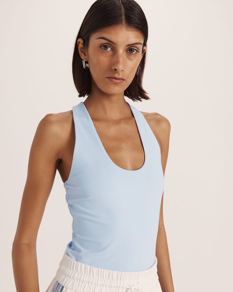 Parker Racer Tank in LIGHT BLUE