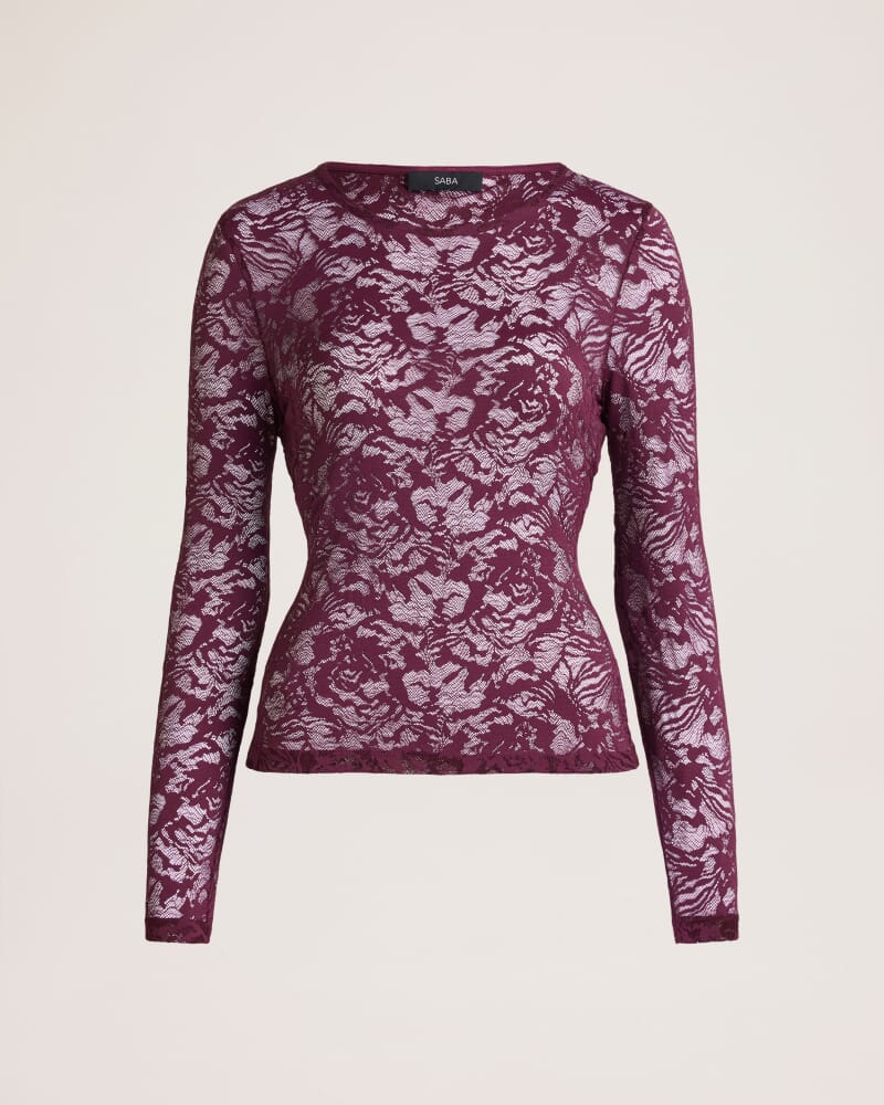 Stella Long Sleeve Lace Top in SHIRAZ