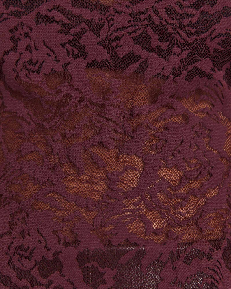 Stella Long Sleeve Lace Top in SHIRAZ