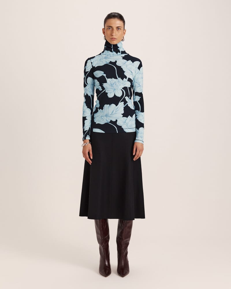 Verdisa Rib Long Sleeve Top in MULTI