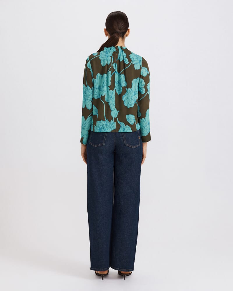 Verdisa Silk Long Sleeve Top in MULTI