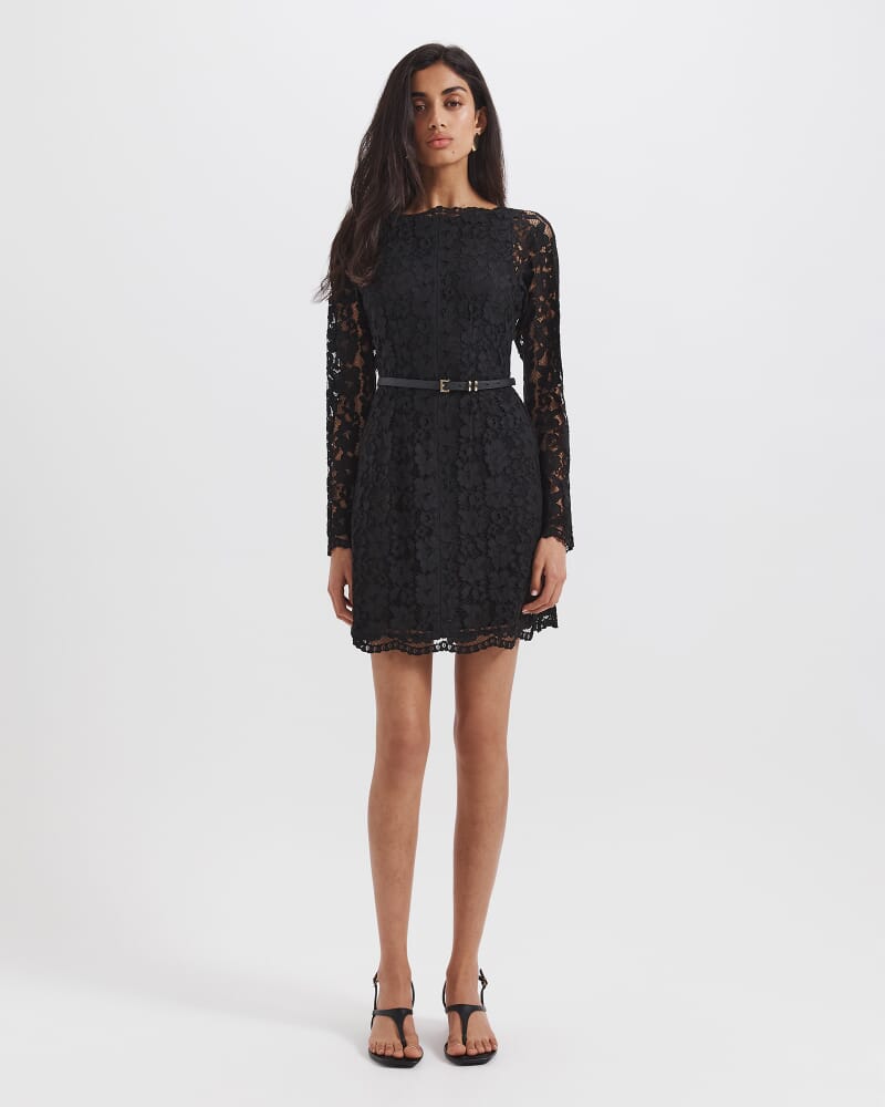 Lily Lace Dress in BLACK