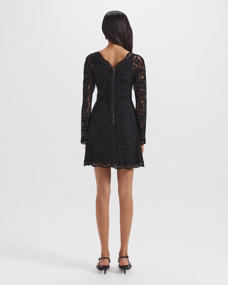 Lily Lace Dress in BLACK