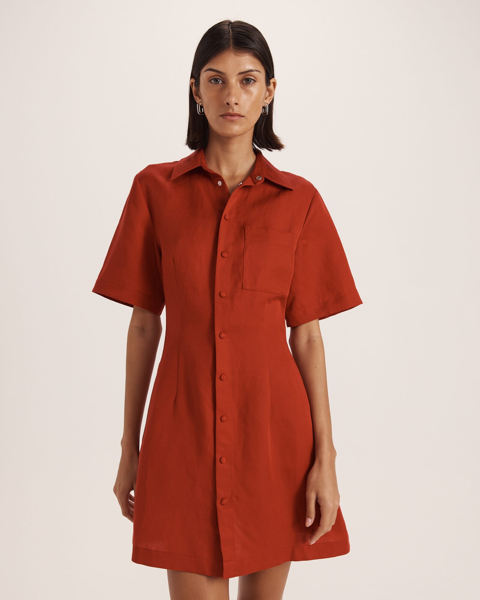 Remy Button Front Mini Dress