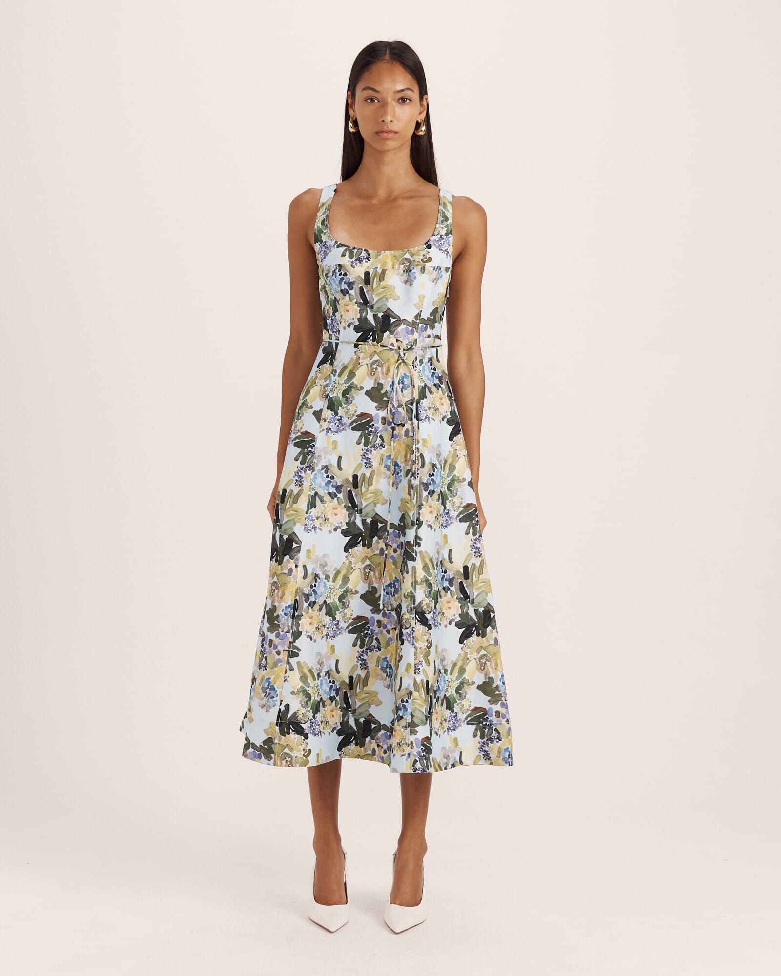 Grove Linen Blend Midi Dress