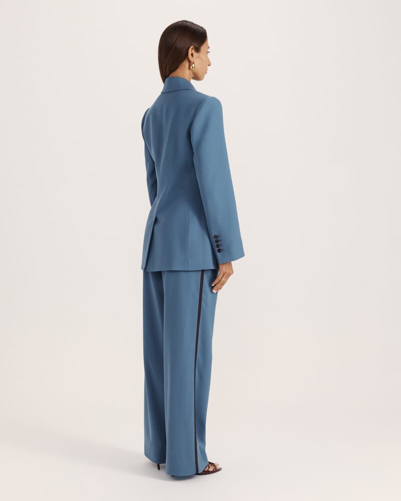 Celeste Wool Contoured Blazer in STEEL BLUE