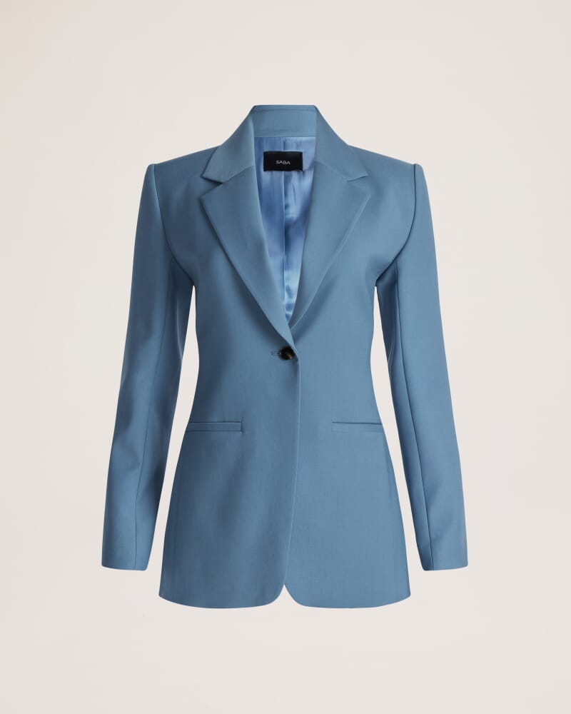 Celeste Wool Contoured Blazer in STEEL BLUE