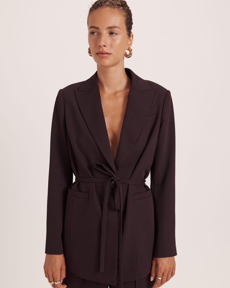 Dharma Belted Jacket in CAROB