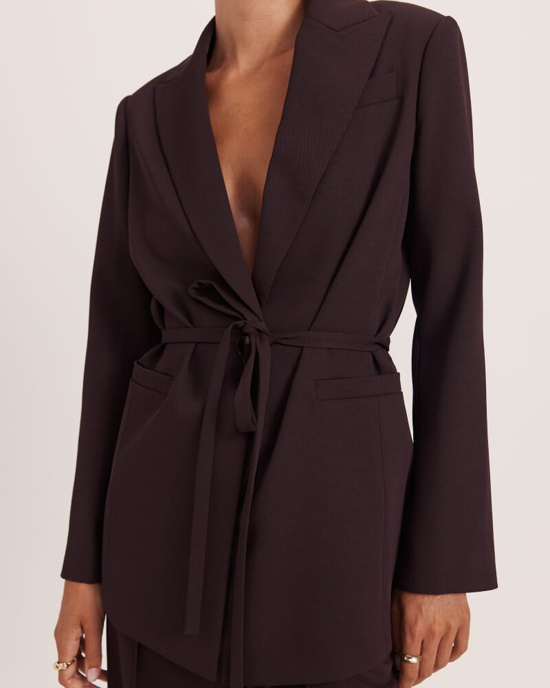 Dharma Belted Jacket in CAROB