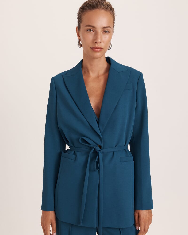 Dharma Belted Jacket in PEACOCK