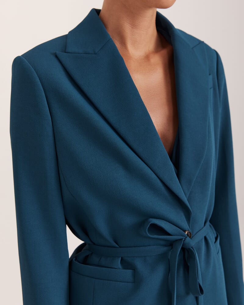 Dharma Belted Jacket in PEACOCK