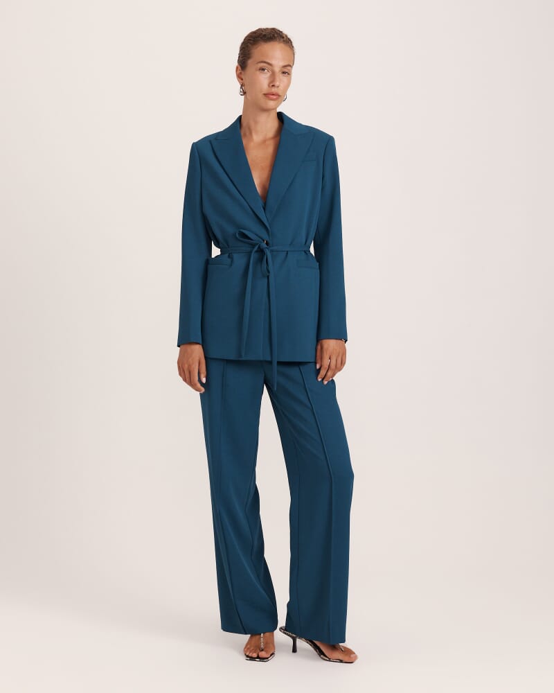 Dharma Belted Jacket in PEACOCK