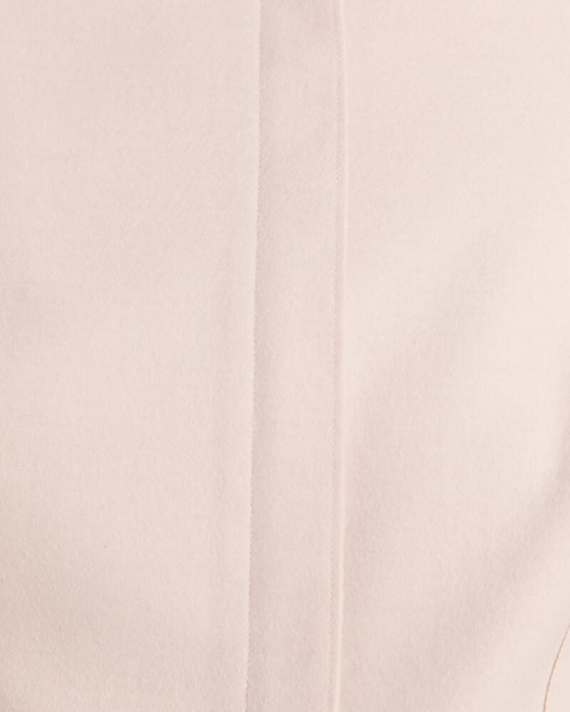 Karla Wool Fitted Biker Jacket in SOFT STONE