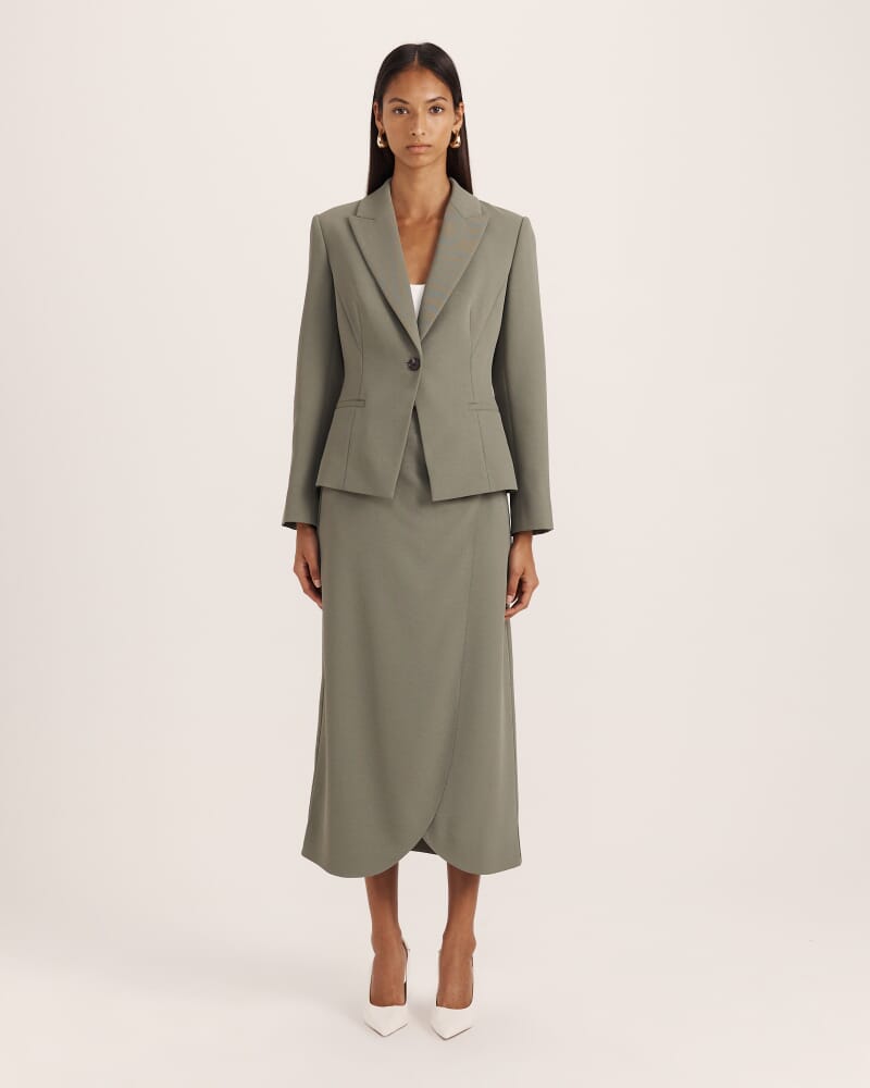 Dharma Single Breasted Jacket in GREEN TEA