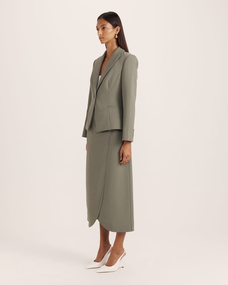 Dharma Single Breasted Jacket in GREEN TEA