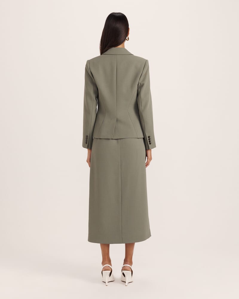 Dharma Single Breasted Jacket in GREEN TEA