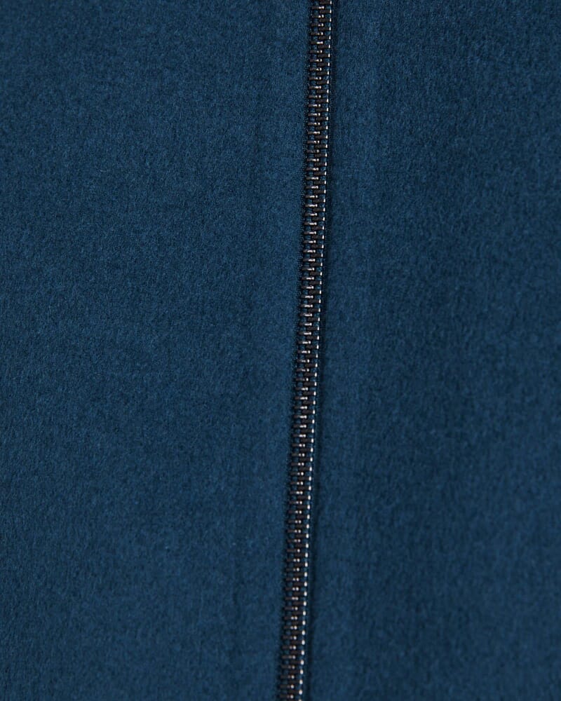 Kayla Wool Bomber Jacket in PEACOCK