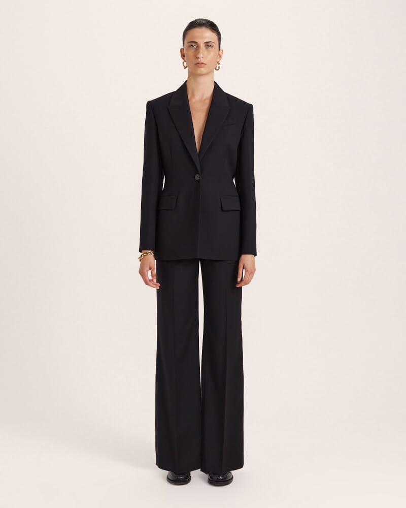 Celeste Wool Classic Blazer in BLACK