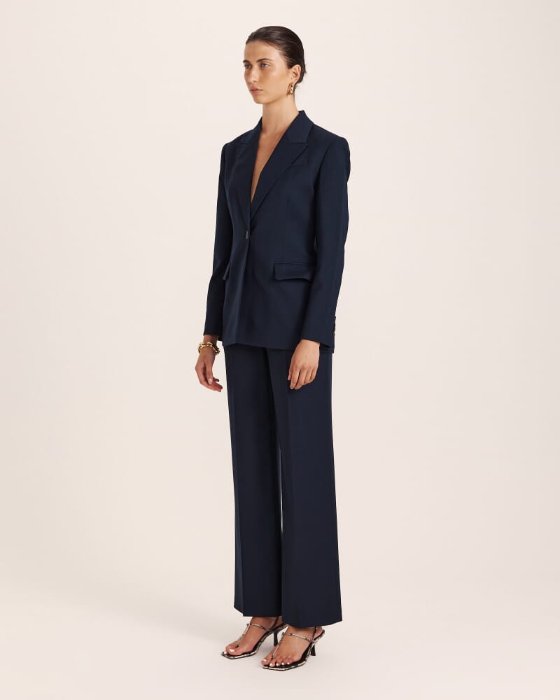Celeste Wool Classic Blazer in FRENCH NAVY