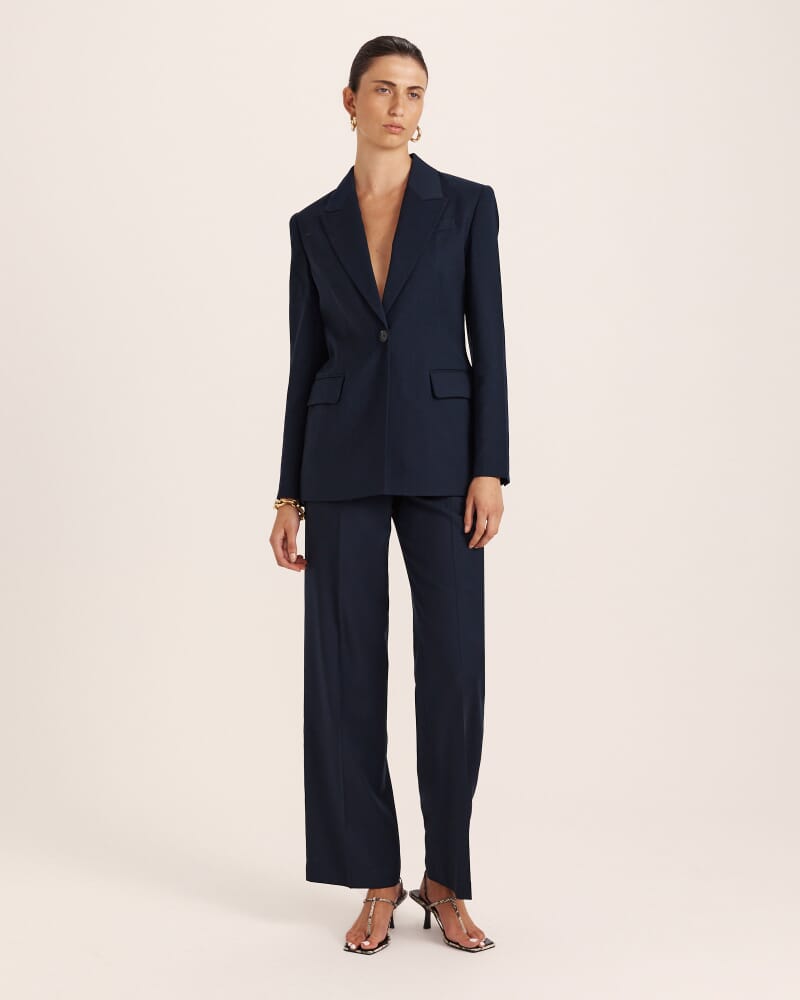 Celeste Wool Classic Blazer in FRENCH NAVY