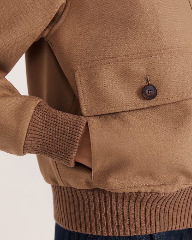 Fae Wool Bomber in TAN
