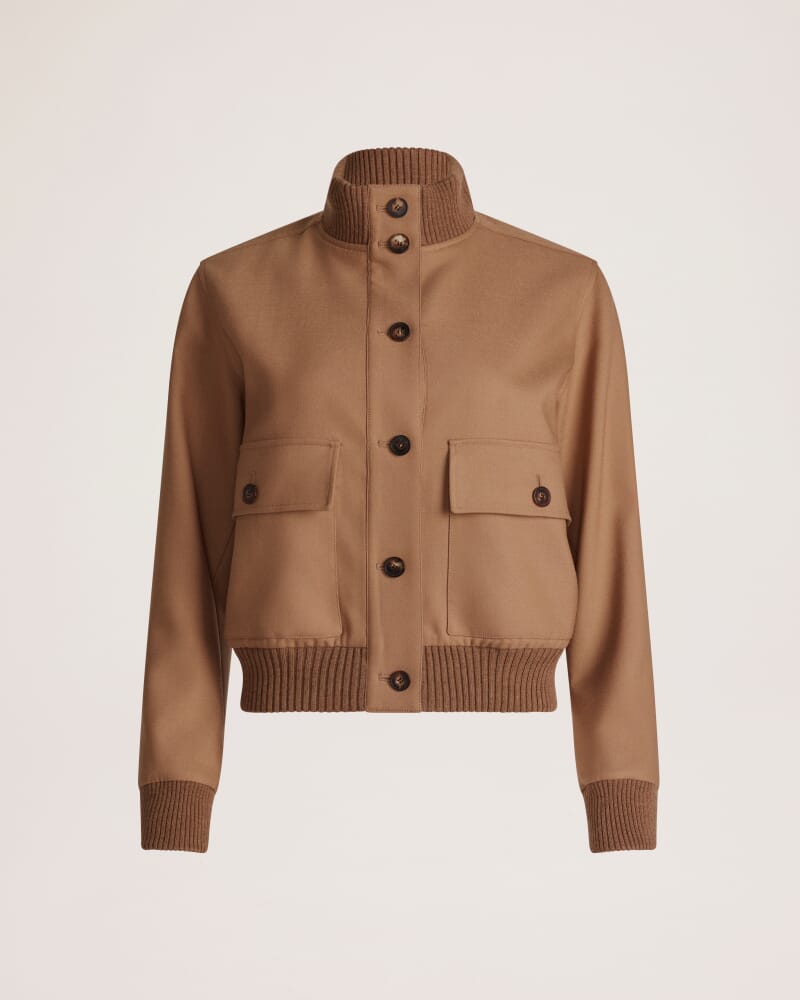 Fae Wool Bomber in TAN