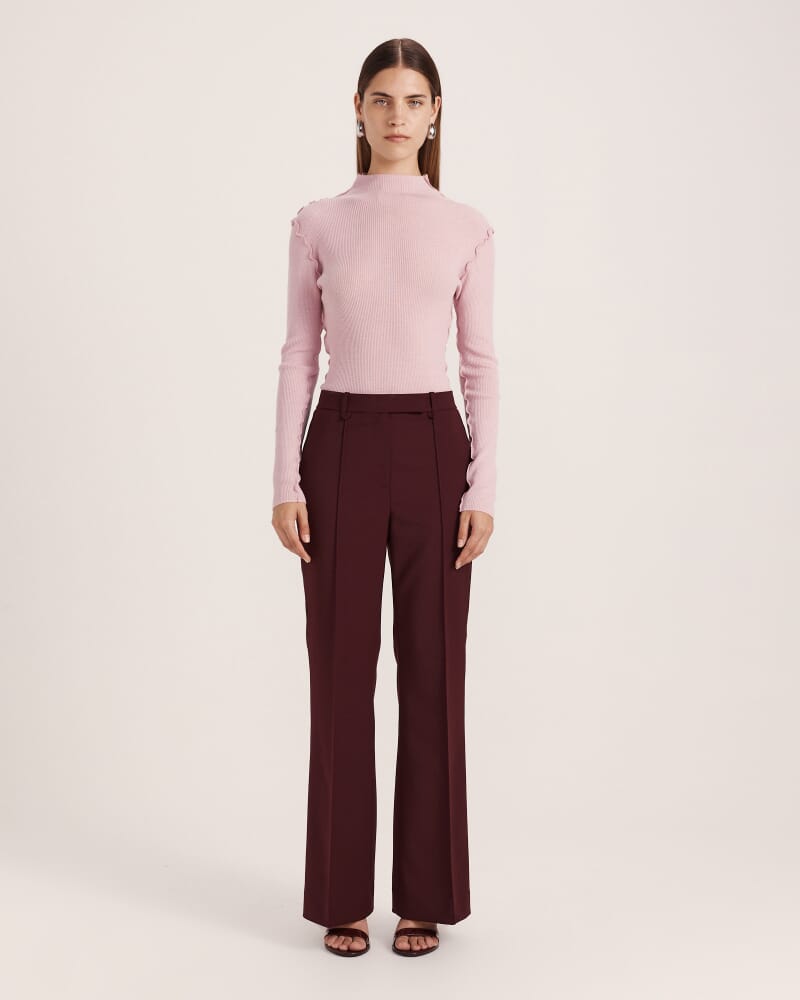 Bruna Bootleg Pant in MULBERRY