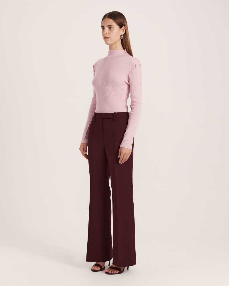 Bruna Bootleg Pant in MULBERRY