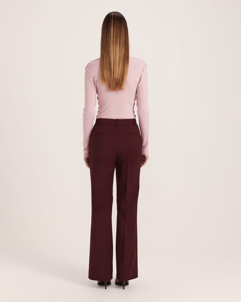 Bruna Bootleg Pant in MULBERRY