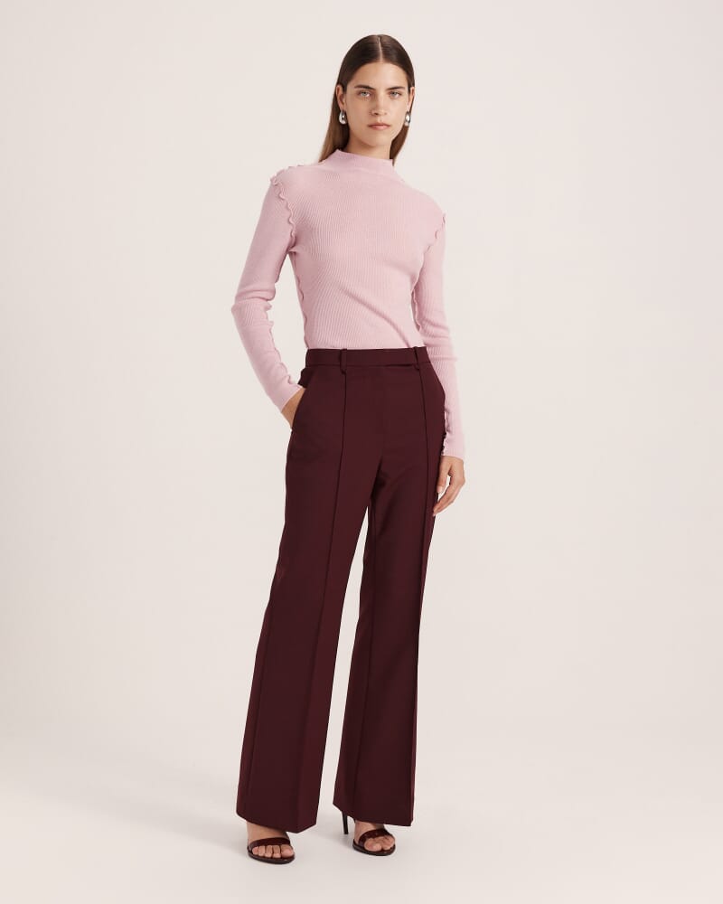 Bruna Bootleg Pant in MULBERRY