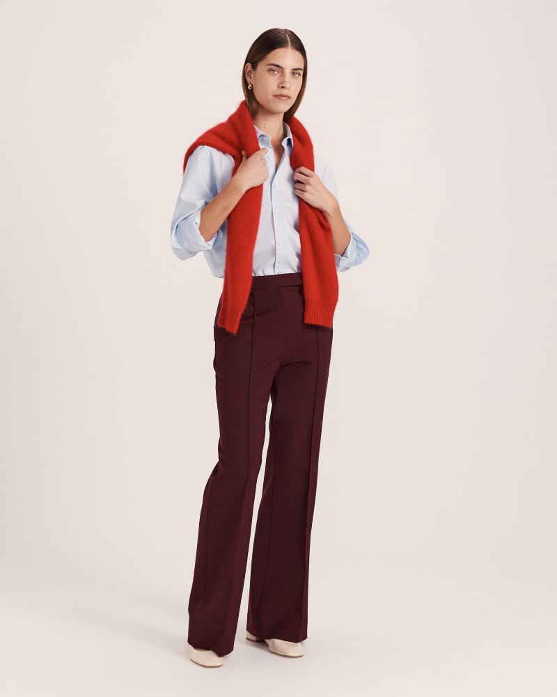 Bruna Bootleg Pant in MULBERRY