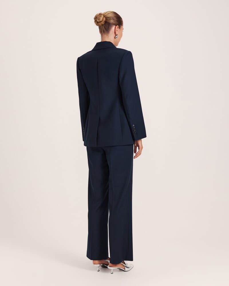 Celeste Wool Contoured Blazer in FRENCH NAVY