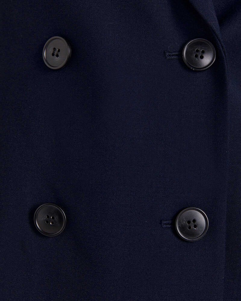 Celeste Wool Double Breasted Blazer in FRENCH NAVY