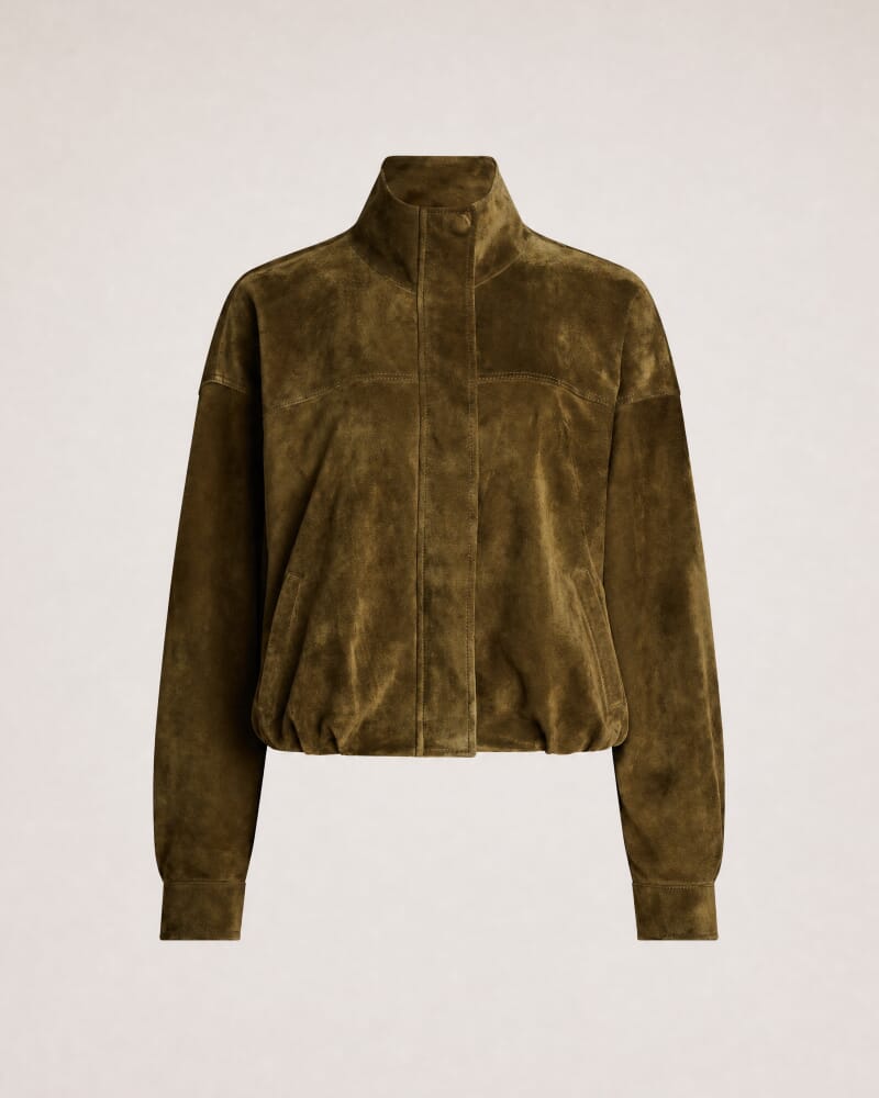 Sloane Suede Jacket in KHAKI