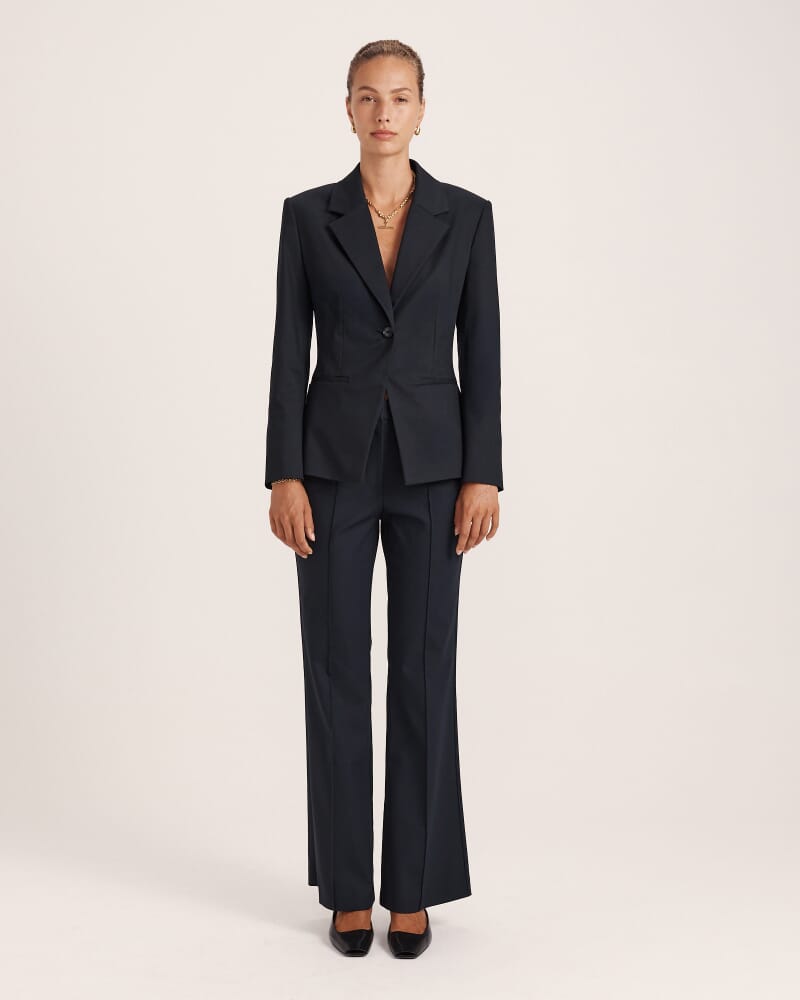 Tia Fitted Blazer in BLACK