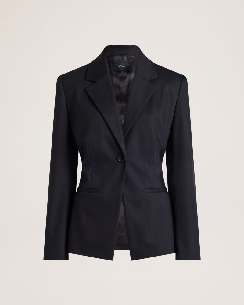 Tia Fitted Blazer in BLACK