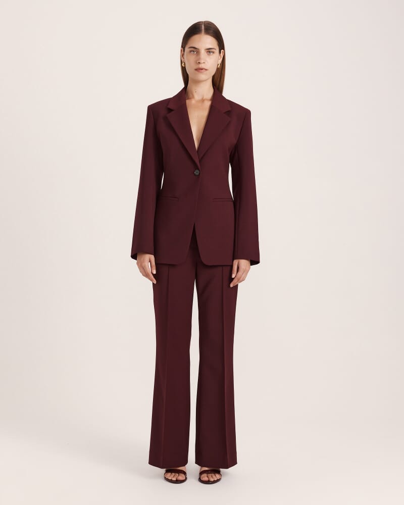 Bruna Contoured Blazer in MULBERRY