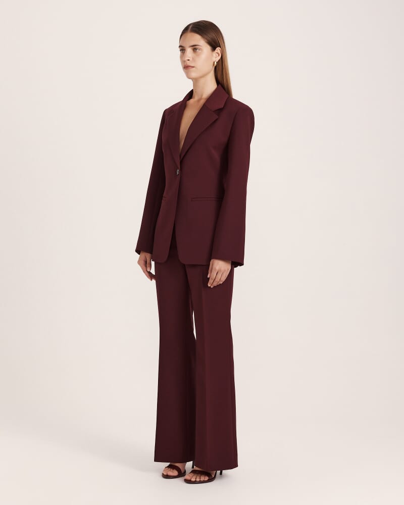 Bruna Contoured Blazer in MULBERRY