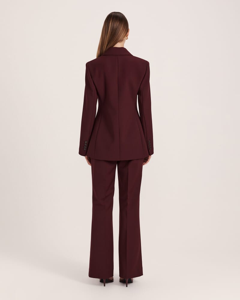 Bruna Contoured Blazer in MULBERRY