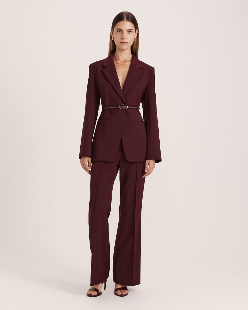 Bruna Contoured Blazer in MULBERRY