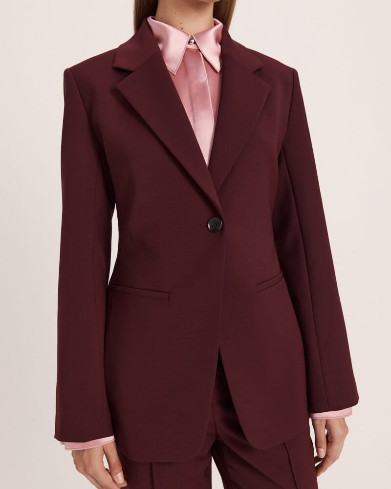 Bruna Contoured Blazer in MULBERRY
