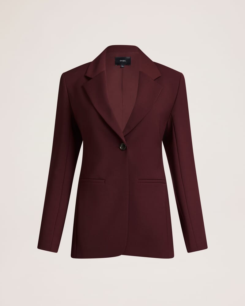 Bruna Contoured Blazer in MULBERRY