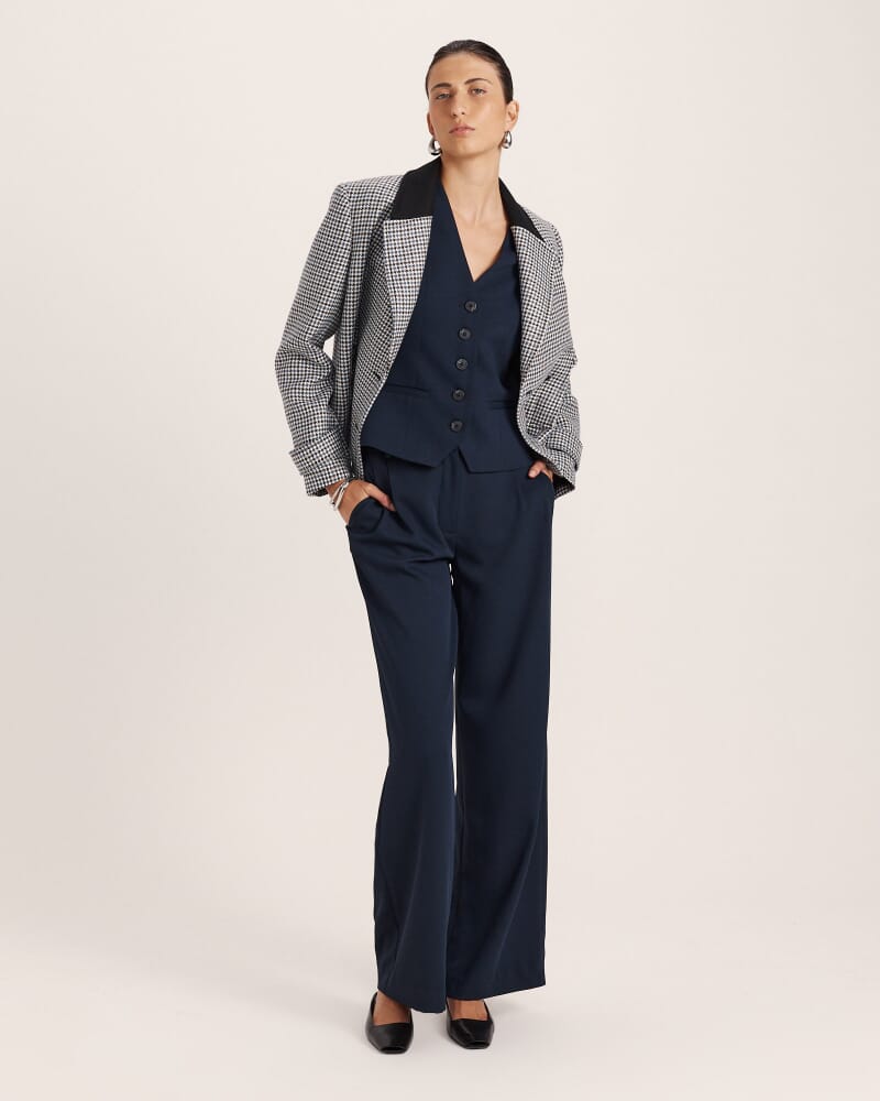 Prudence Wool Check Peacoat in MULTI
