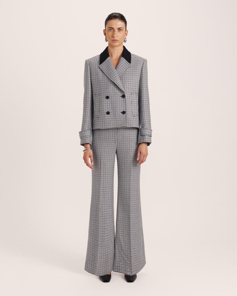 Prudence Wool Check Peacoat in MULTI