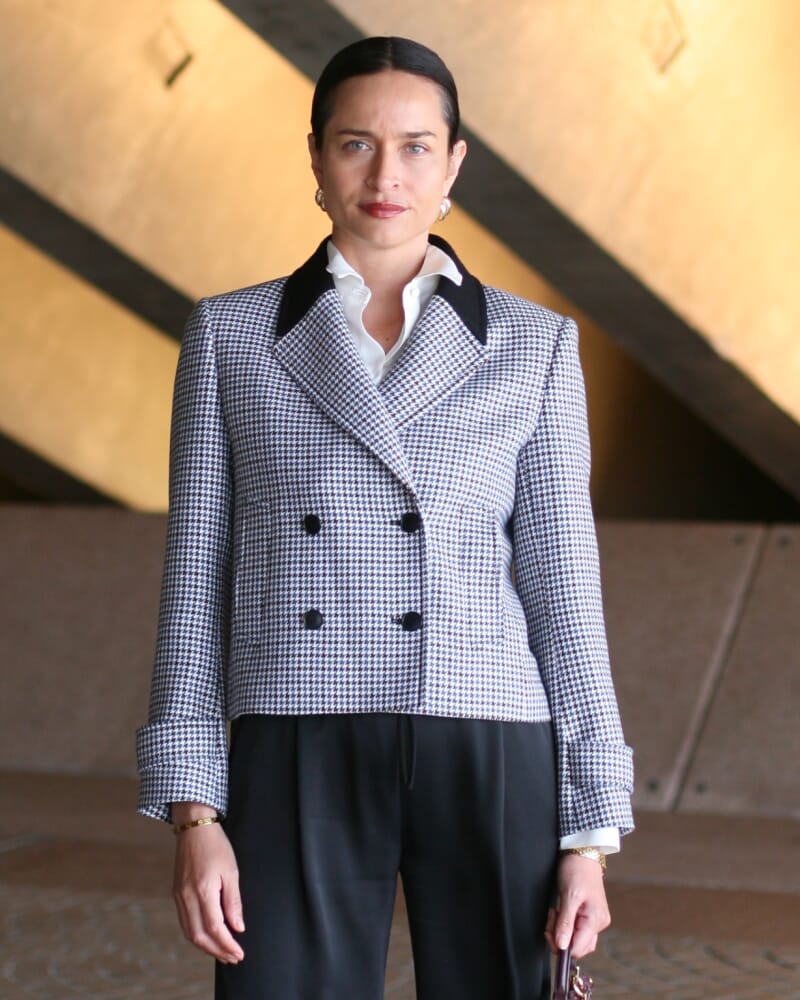 Prudence Wool Check Peacoat in MULTI